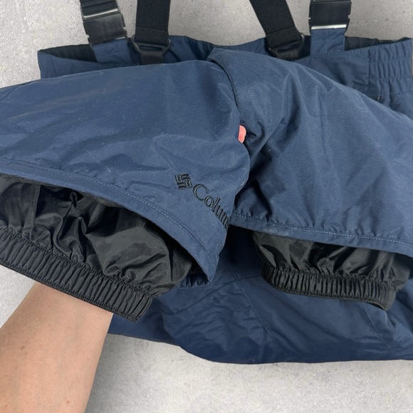 Columbia Navy Blue Bib Snowpants Ski Snow Pants Womens Large Insulated Suspender - Picture 7 of 14